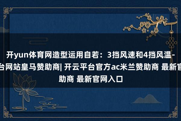 开yun体育网造型运用自若：3挡风速和4挡风温-开云平台网站皇马赞助商| 开云平台官方ac米兰赞助商 最新官网入口