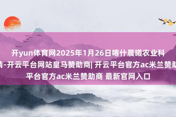 开yun体育网2025年1月26日喀什晨曦农业科技博览城价钱行情-开云平台网站皇马赞助商| 开云平台官方ac米兰赞助商 最新官网入口
