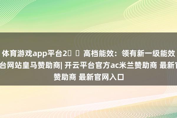 体育游戏app平台2️⃣高档能效：领有新一级能效-开云平台网站皇马赞助商| 开云平台官方ac米兰赞助商 最新官网入口