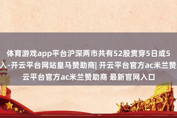 体育游戏app平台沪深两市共有52股贯穿5日或5日以上获融资净买入-开云平台网站皇马赞助商| 开云平台官方ac米兰赞助商 最新官网入口