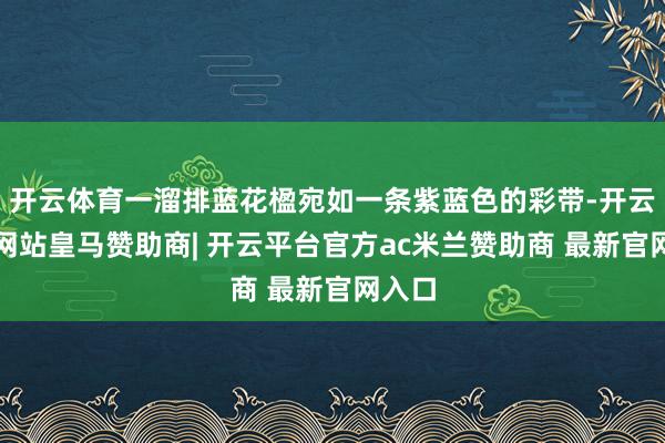 开云体育一溜排蓝花楹宛如一条紫蓝色的彩带-开云平台网站皇马赞助商| 开云平台官方ac米兰赞助商 最新官网入口